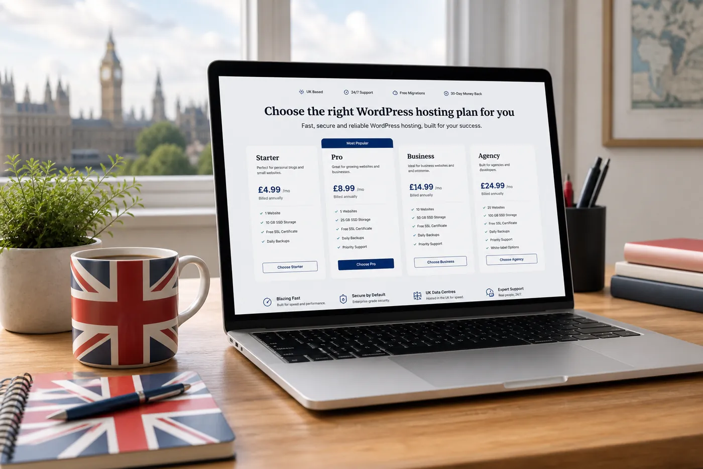 Best WordPress hosting UK plan overview for British websites