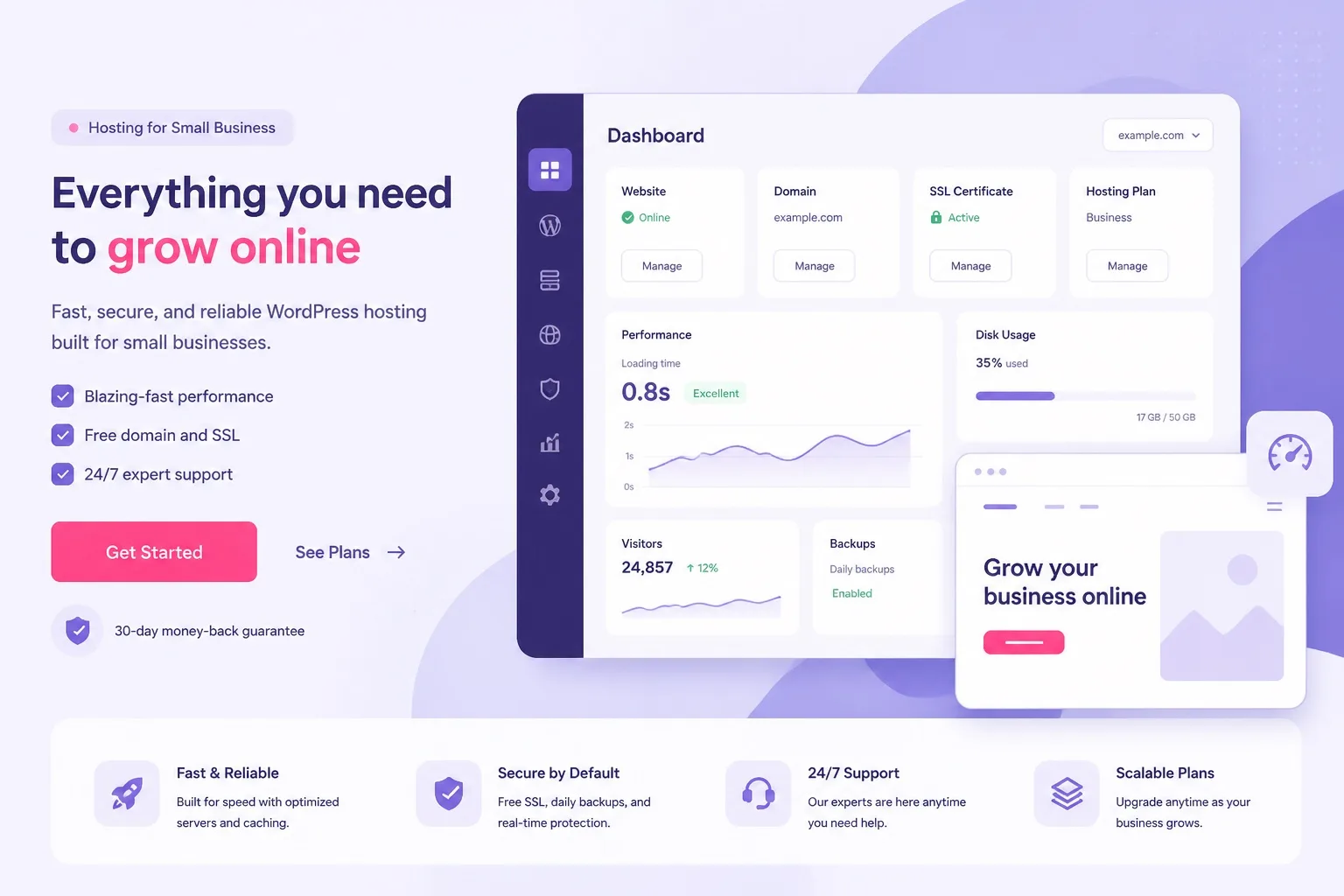 UK small business owner launching a WordPress website