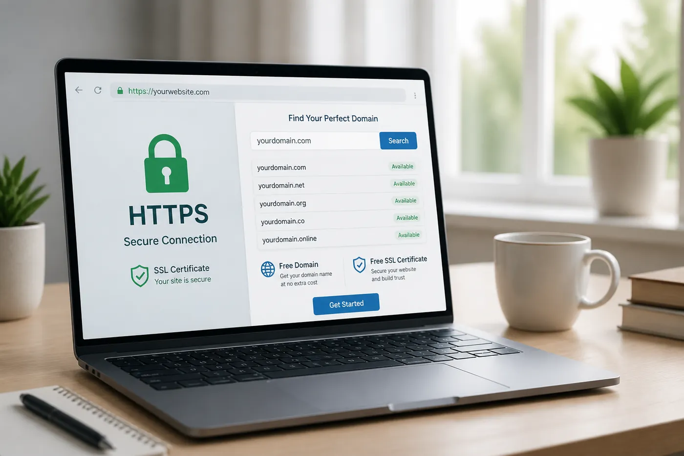 HTTPS trust and free SSL concept for WordPress hosting UK